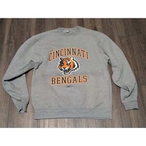 Cincinnati Bengals Reebok Gray Sweatshirt Pullover Mens Size M NFL Football READ